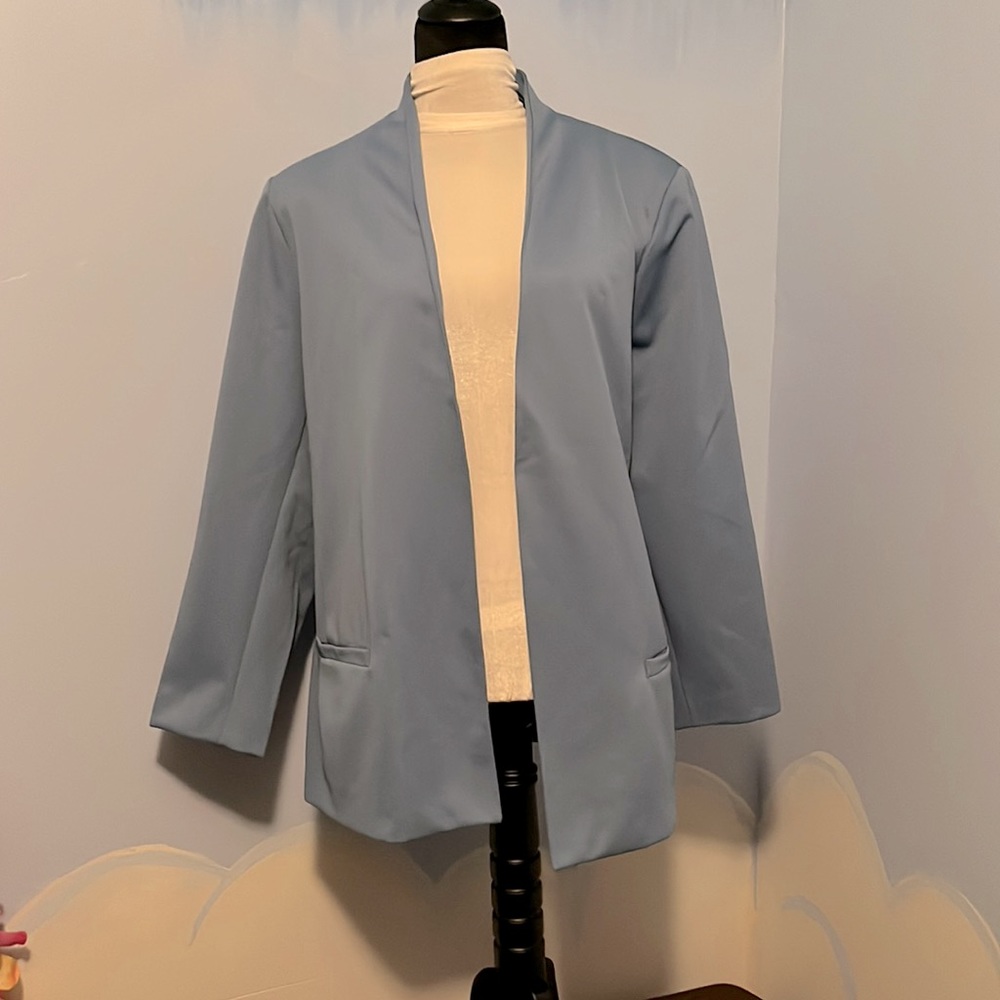 Lady devon light blue blazer jacket size 22W, $14